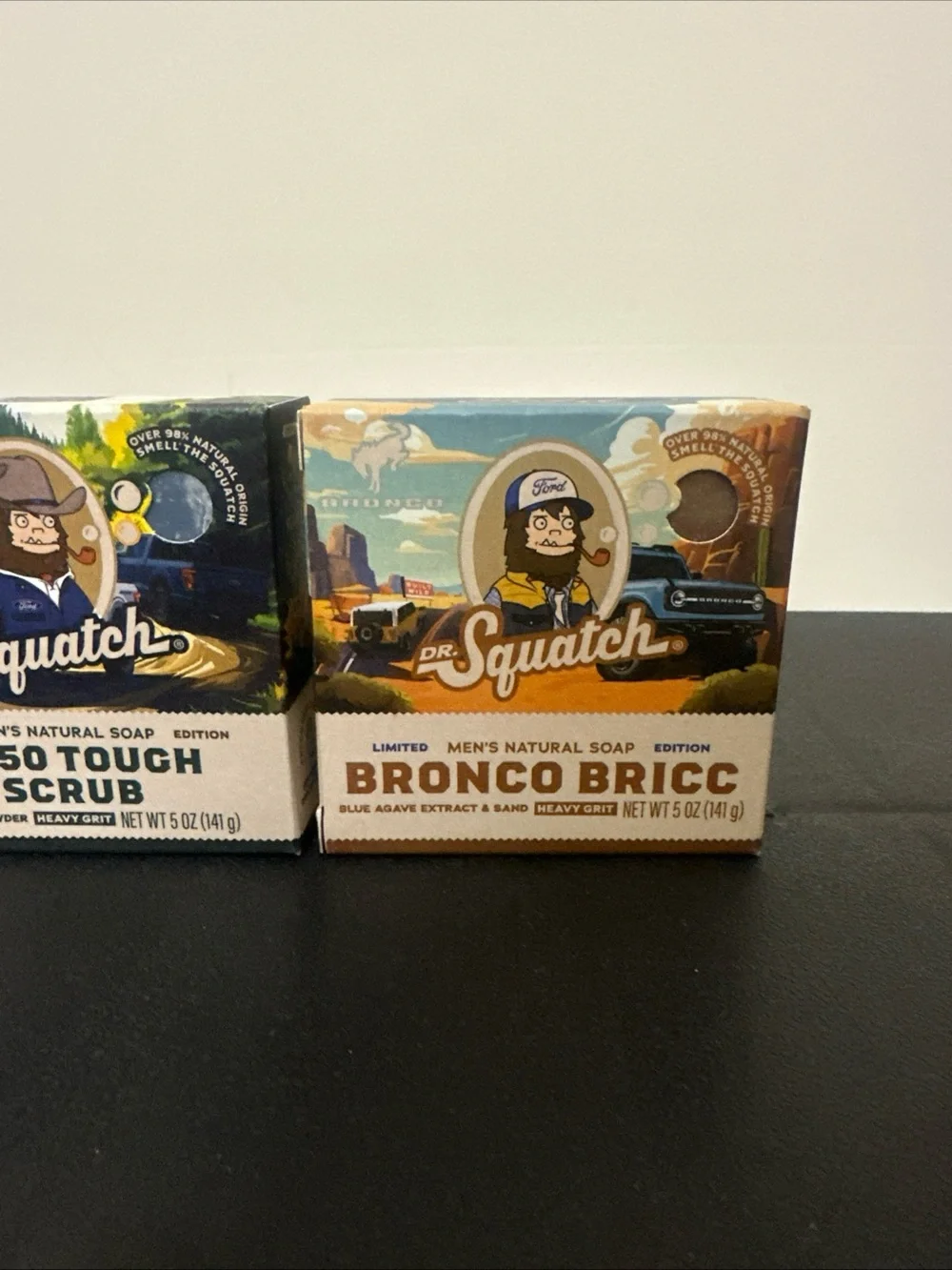 Lot of 2 Dr. Squatch F-150 Touch Scrub & Bronco Bric Soap 5oz